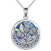 URONE Collana di cardo scozzese in argento sterling 925 ciondolo cardo scozzese gioielli regali per donne ragazze