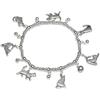 Vestopazzo Bracciale elastico pendenti gatti. Placcatura in argento. Nickel tested. Lavorazione artigianale.Tg unica.Unisex.LO00144