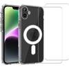 EVETANE Cover iPhone 16 Plus e 2 schermi di protezione - TPU - Trasparente - refurbished