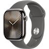 Apple Watch Series 10 (2024) GPS + Cellular 42 mm - Titanio Naturale - Cinturino Sport Grigio, excellent