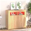 TJROO Armadio da Cucina Mobiletto Ingresso Armadietto Multiuso Credenza Minimalista 80x35x75 cm rovere sonoma Mobile Dispensa Multiuso Legno multistrato