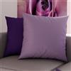 PETTI Artigiani Italiani - Coppia di Federe Cuscino 80x50 cm in Microfibra, Cuscini Arredo Camera da Letto, Divano, Set 2 Fodere Copricuscino, Federa Double Face Lilla e Viola