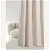 ROOM99 Tenda con nastro arricciato, Aura, 140 x 250 cm, larghezza x altezza, moderna, Curtain per soggiorno, camera da letto, beige chiaro, 1 pezzo