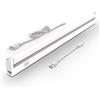 B.K.Licht - Lampada sottopensile cucina LED con interruttore on/off, regolabile da bianco caldo a bianco neutro, estensibile, lampada led sottopensile, 54,7x6,1x2,4 cm, bianco