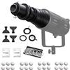 Godox - Kit SA-17 per attacco Bowens SL150II, VL150, VL200, VL300, SL200II, luce LED continua con attacco per la proiezione Godox SA-P + diaframma SA-06 + SA-09GOBO + filtro di colore SA-11