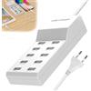 GOEDCH Caricatore USB multipla: ricarica USB USB a più dispositivi, 5 V/10 A 50 W USB caricatore 10 porte Multi USB alimentatore di rete per iPhone 15/14/13/12 Pro Max iPad Samsung Galaxy S23/S22
