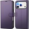 TUCCH Custodia per iPhone 17 Pro 6,3-pollici 5G 2025 Portafoglio [RFID Blocking] | Cover Custodia Pelle Sintetica TPU Antiurto Supporto Slot Schede Protezione Integrale Chiusura Magnetica, Viola Scuro