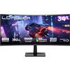 LC-Power LC-M34QC Monitor da gioco curvo 34 Zoll Ultrawide WQHD, 3440x1440 Display, 21:9, 1500R, 180Hz, 1ms MPRT, VA, HDR10, Adaptive Sync, 2xHDMI 2.0, 2xDP 1.4 [Classe di efficienza energetica F]