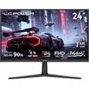 LC-Power Monitor Gaming 24 (23.8 Pollici) IPS FHD 1920x1080, 144Hz 1ms MPRT, DisplayPort 1.4, HDMI 2.0, VESA 100x100, Nero con Cavo HDMI Incluso