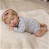 OHIJGN Bambole Reborn Femmina 19 pollici Silicone Originali Sembra un vero Bambino con gli occhi chiusi bambolotti realistica Baby Dolls Regali per Ragazzi