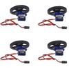 Stemedu 4 set mini 9g servo digitale, FT90R 360 gradi rotazione continua micro servomotore, micro servo RC con ruote per RC Robot elicottero controlli aerei auto barca