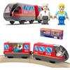 Cylora Treno Elettrico per Bambini, Locomotiva Sonora a Batteria (connessione Magnetica), Compatibile Thomas, Brio, Treno Giocattolo, Giocattolo Regali per Ragazze Ragazzi 3 4 5 6 7 anni, Rosso