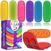 RoseFlower Fidget Toys per Adulti e Bambini: 8 Pacchetti di Strisce Sensoriali Testurizzate con Ventose, Fidget Toys Silenzioso per Adulti, Striscia Testurizzata con Ventose per Alleviare L'ansia