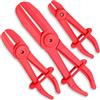 EffektWerk Set di 3 pinze per fascette stringitubo (15 cm, 18 cm e 25 cm), pinze con anello di bloccaggio per tubi flessibili - Tubi freno, radiatore e gas