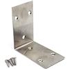 Zernnis Staffe angolari in acciaio inox a forma di L, 4 pezzi, per scaffalature in legno, 48 x 85 x 85 mm