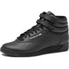 Reebok - Freestyle Hi, Sneakers da donna, Nero, 43 EU