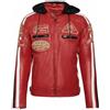 URBAN 5884 Giacca Moto Uomo in Pelle con Protezioni Per Schiena, Spalle e Gomiti Omologate CE