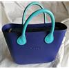 O bag MINI - Borsa Nuova Originale O bag - Col. Blu Int. BLU Manici TURCHESE
