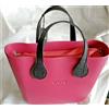 O bag MINI - Borsa Nuova Originale O bag col. TOMATO Int. ARANCIO Manici NERO