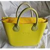 O bag MINI - Borsa Nuova Originale O bag - Col. Fresia Int. GIALLO Manici Verde