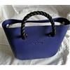 O bag MINI - Borsa Nuova Originale O bag - Col. Blu Int. BIANC Manici NERO CORDA