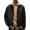 Tommy Jeans Uomo Giacca da Mezza Stagione Essential Padded con Colletto alla Coreana, Nero (Black), L