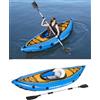 KAYAK CANOA MONOPOSTO GONFIABILE CON PAGAIA 275 x 81 x 45cm PVC SPORT ACQUATICI