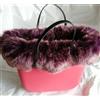 O bag MINI - Borsa Nuova Originale Col. CORALLO Int. ARANCIO Manici NERO BORDO