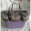 O bag MINI - Borsa Nuova Originale Col. VIOLA Int. NERO Manici NERO 4 BORDO