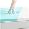ROYGBIV Topper Memory 90x200 cm Singolo, alto 7 cm - 7 zone differenziate, H2/H3 Rivestimento Sfoderbile, Gel rinfrescante Lavabile