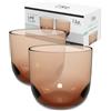 Villeroy & Boch like. by Villeroy & Boch - Like Clay bicchiere da acqua set da 2 pz., bicchiere colorato marrone, capacità 280ml