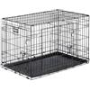 Ferplast Gabbia per cani pieghevole DOG-INN 90 Recinto per cuccioli, Trasportino in metallo, Separatore incluso, Porta doppia con chiusura di sicurezza, 92,7 x 58,1 x h 62,5 cm Nero