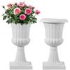 VEVOR Vaso per Fioriere in Plastica 25 x 42 cm, Vaso da Fiori Classico, Set da 2, Urna da Giardino per Piante Urna in Plastica da Fiori per Interni, Esterni, Eventi, Palcoscenici, Ingressi, Bianco
