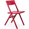 Alessi ASPN3027 Piana Sedia, Fibra di Vetro/PP, Rosso, 52x46x90 cm