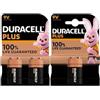 Duracell 3X Duracell 9V Plus 6LR61/MN1604 (1 Blister Da 1 Batteria + 1 Blister Da 2 Batterie) 3 Pile