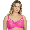 Smart & Sexy Reggiseno da Donna in Pizzo e Rete, Copertura Totale, Senza Ferretto, per Una modellatura Naturale, Rosa Medio., 5D