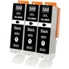 Jhaan Cartucce per PGI-580XXL Compatibili con Canon 580 PGI 580 Compatibile con Pixma TS705 TR8550 TS6150 TR7550 TS6250 TR8500 TS8251 TS6350 TS9550 TS6151 TS9551 (Nero, Confezione da 3)