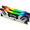 Kingston FURY Renegade DDR5 RGB Argento/Nero XMP 32GB (2x16GB) 6400MT/s CL32 DIMM Memoria Gaming per Computer Kit da 2 - KF564C32RSAK2-32