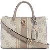 GUESS borsetta borsa a tracolla Erenia Girlfriend Satchel Dark Taupe Logo grigio talpa
