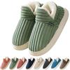 Coswind Pantofole Donna Uomo Invernali Ciabatte Calde Chiuse Peluche with Memory Foam Pelose Eleganti Comode Morbide Antiscivolo Verde 300