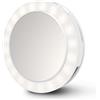 Medisana ecomed by medisana CM-20E Specchio per selfie con luce LED, specchio per il trucco da portare in viaggio, adatto a smartphone, cellulari, laptop e tablet, piccolo e leggero per la borsa