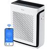 LEVOIT Smart Purificatore d'Aria, CADR 240 m³/h, Sensore di Luce e Polvere, Modalità Animale tramite App, fino a 52㎡, 23 dB, Filtro HEPA contro 99,97% di Allergie, Polline, Peli di Animali e Odori