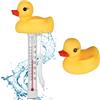 OFFCUP Termometro Galleggiante, Termometro per Piscina, Termometri Galleggiante per Piscina, per Spa Esterni/Interni, Piscine, Vasche, Vasche e Acquari (Anatra Gialla)