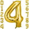 OFFCUP Palloncini Compleanno Dorati 101 CM, Palloncino Numero 4, Foil Palloncini Numeri, Giganti Palloncini Numeri, Decorazioni Festa Compleanno, Gonfiabili Pallone per Anniversario