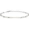 Breil, Collezione Bold, Bracciale da Uomo, in Acciaio Bilux, con Design Sfaccettato, Finitura Specchiata e Satinata, Chiusura a Moschettone, Taglia Unica 17 cm, Silver