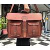 Borsa a tracolla Borsa vintage in pelle valigetta vera borsa messenger per laptop marrone da uomo