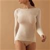 Jadea Maglia manica lunga Donna Jadea scollo a barca in cashmere art. 4064 Latte