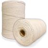 Paper Farm Filo di ordito resistente (naturale/bianco sporco), una bobina, 8/4 di filo di ordito (800 metri), perfetto per tessiture: tappeti, arazzi, tappeti, coperte o motivi, filo di ordito per qualsiasi