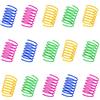 AIMICOCA Confezione da 100 giocattoli per gatti - Molle a spirale in plastica colorate per gatti e gattini (colore casuale)