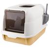WODFARR Cassettiera per lettiera chiusa, casa da toilette, vassoio, pala, disponibile per gatti piccoli e grandi, L36 x W51 x H34 cm (arancione estivo)